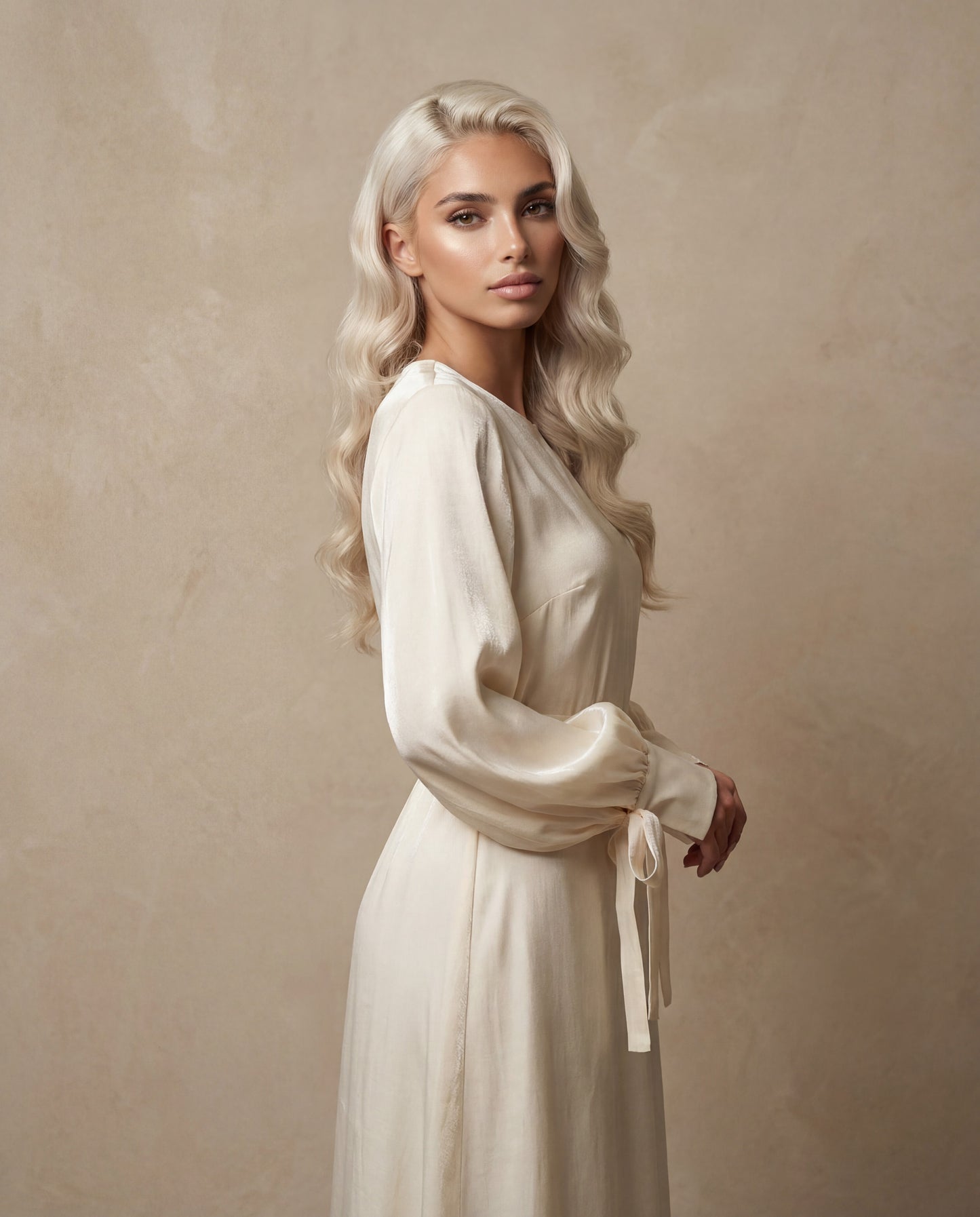 Cream Pearla Dress