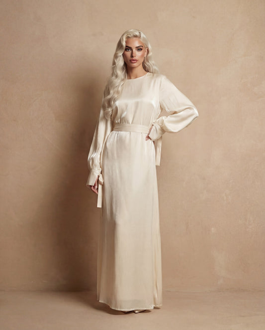 Cream Pearla Dress