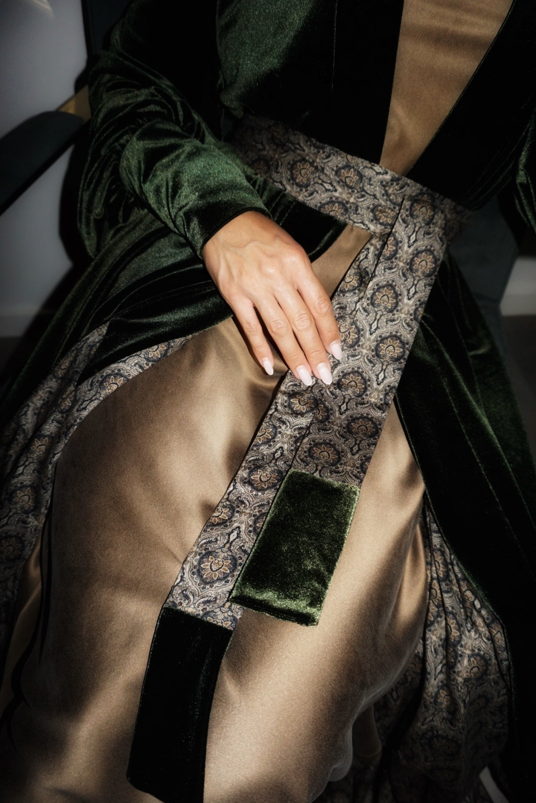Royal Velvet Abaya-Dark Green