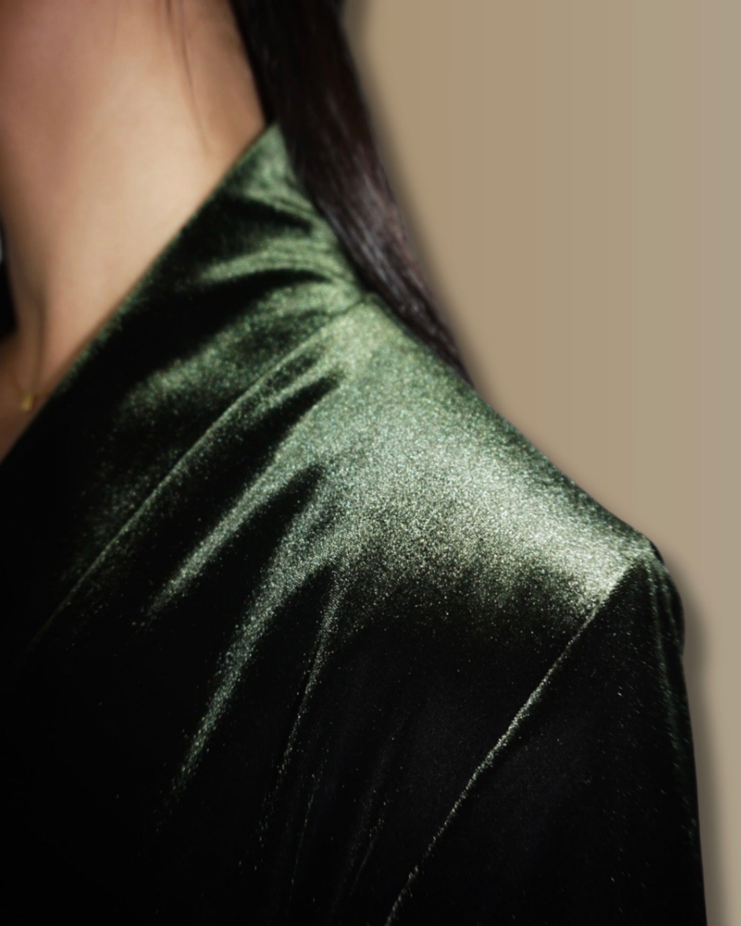 Royal Velvet Abaya-Dark Green